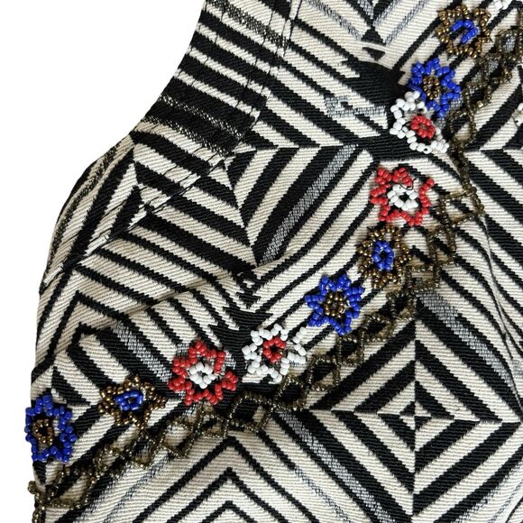 NWT NEW ROMANTICS Free‎ People Womens Size XS Aztec Beaded Mini Dress $168 - Picture 12 of 16